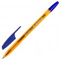 Ручка Brauberg шариковая X-333 AMBER, СИНЯЯ, корпус тониров. оранжевый, 0,7мм, линия 0,35мм, 142832