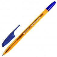 Ручка Brauberg шариковая X-333 AMBER, СИНЯЯ, корпус тониров. оранжевый, 0,7мм, линия 0,35мм, 142832