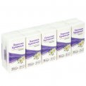 Платки бумажные Office Clean носовые 3-слойные, 19*20см, белые, 10 пачек по 10шт., ромашка, цена за 1 шт. 328306